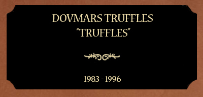 Plaque for Dovmars Truffles; “Truffles”, 1983 - 1996